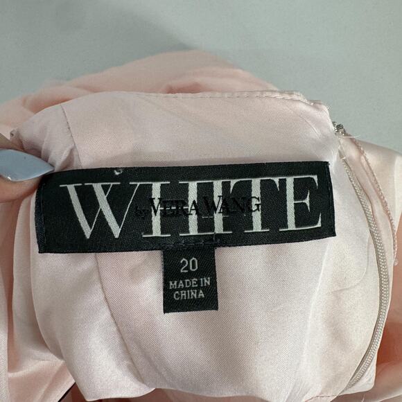 White by Vera Wang Dress Womens 20 Petal Pink Ruffle Gown Chiffon Whimsy Fairy - Picture 11 of 16